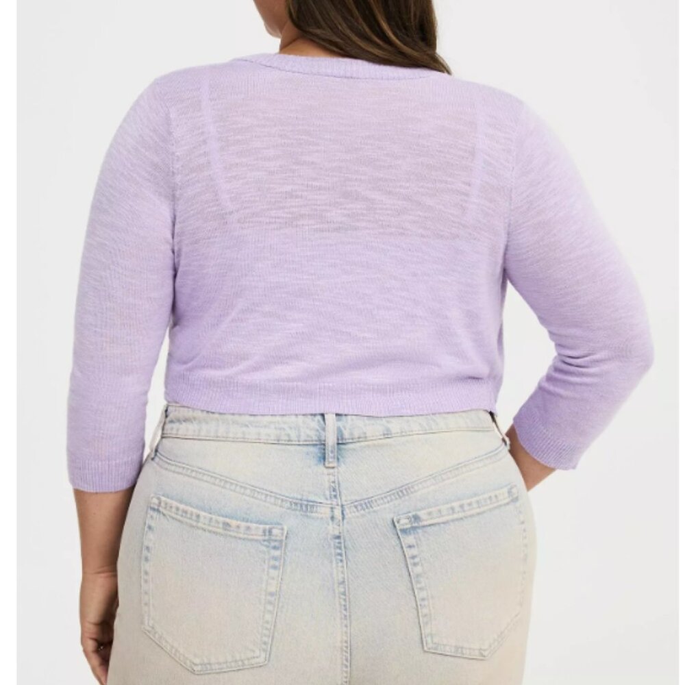 Torrid Open Front Shrug Cardigan – English Hyacinth | Size 3 (22/24) - Picture 2 of 8